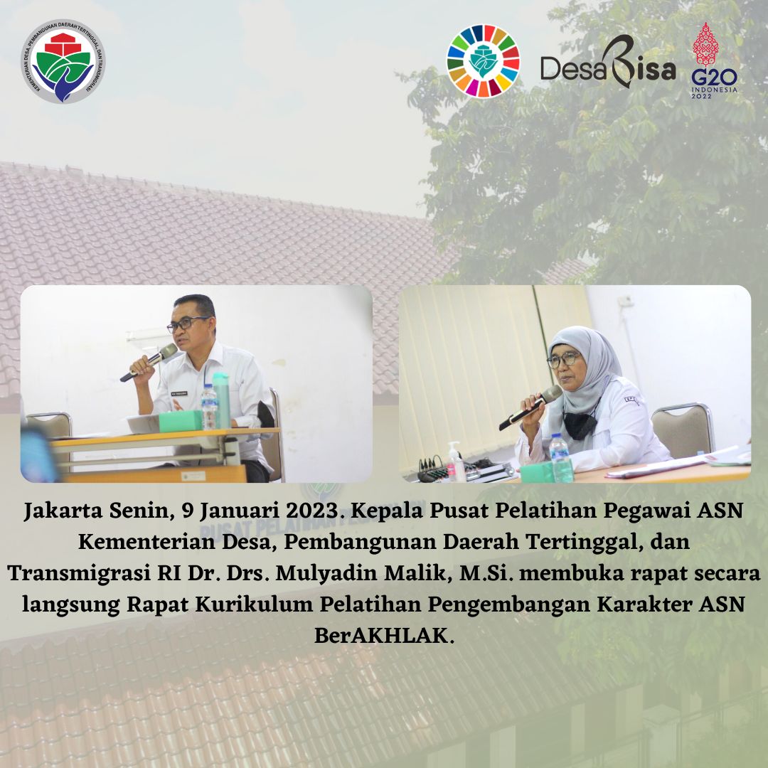 Rapat Kurikulum Pelatihan Pengembangan Karakter ASN BerAKHLAK